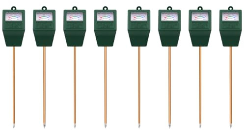 Zolynx 8X Misuratore di Umidità del Suolo, Misuratore 'Acqua per Piante per Interni Ed Esterni, Sensore Igrometro per Suolo per Piante In Vaso, Giardino, Prato, Fattoria