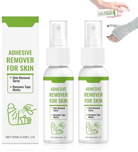 2 Pcs Adhesive Remover for Skin Stoma Adhesive Remover Spray for Plasters Bandages & Sticky Residue Gentle and Quick Dry Formula