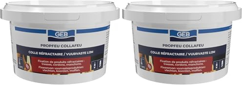 GEB 125211 Collafeu Colle réfractaire Pot de 300 g Clair (Lot de 2)