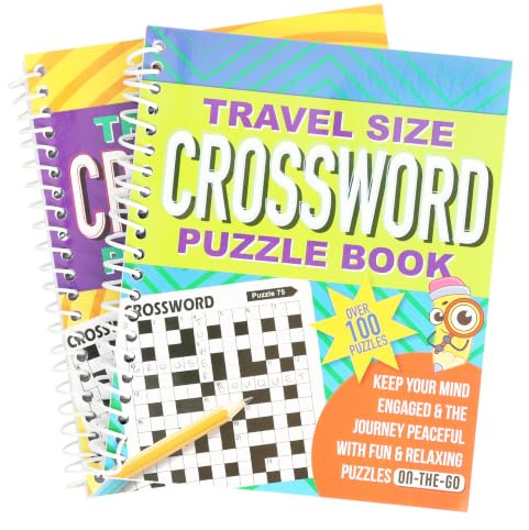 Crossword Puzzle Books Set of 2 Travel Size 200 Pages Each (Crossword)