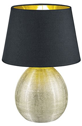 Reality Lampe de table LUXOR R50631079, céramique, E27, or, 24 x 24 x 35 cm