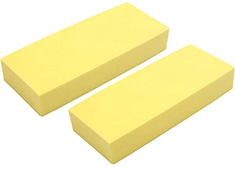uxcell 2Pcs 7 x 2.76 x 1.2 Car Wash Sponge Soft Sponge PVA Water Absorbing Foam Sponge for Car Washing Cleaning Yellow