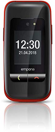 Emporia One Black/Red 2.4 Easy To Use Clamshell 2G – official UK and Ireland version