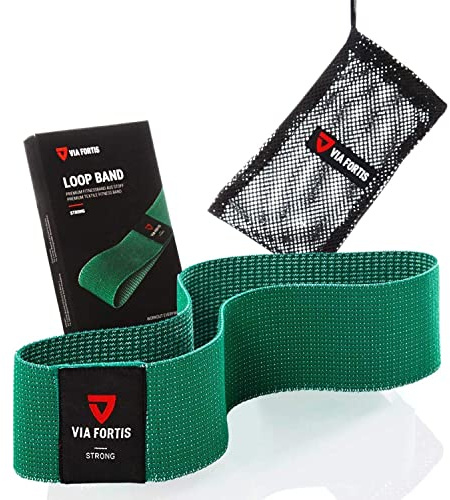 VIA FORTIS® Booty Band - Loop Band en Tissu [antidérapant & indéchirable] - Bande de Fitness/Gymnastique en Set ou Individuellement pour Les Jambes, Fesses et Bras - Textile au Lieu de Caoutchouc