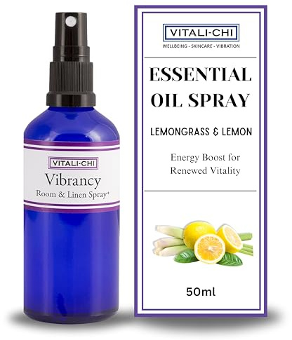 Raum-, Leinen- und Kissennebelspray mit reinen ätherischen Ölen von Zitronengras und Zitrone, 50 ml, veganfreundlich, natürliches Abwehrmittel