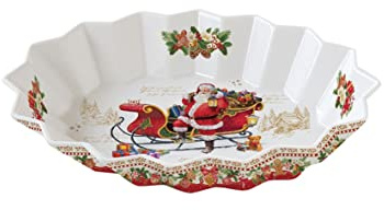 Easy life - easy life piatto ovale cm. 25x17 in porcellana in color box linea christmas memories r1048#chme