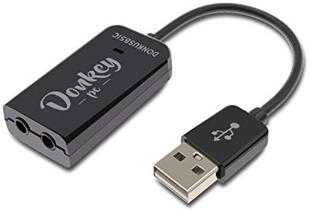 Donkey PC USB 5.1 Sound Card Adapter with Mic Input and Headphone Jack for PC