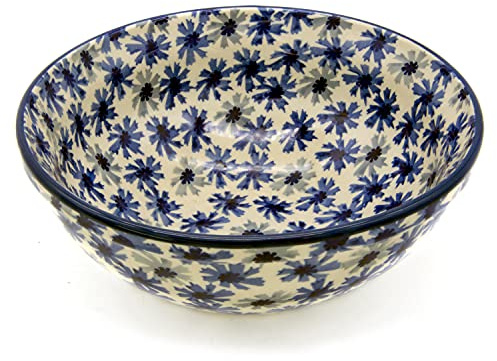 Bunzlauer Salatschale 19 cm (Dekor Kornblumen)