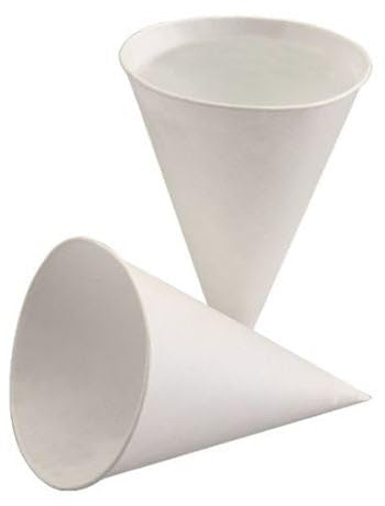 PAPSTAR Spitzbecher, Zuckerrohrpapier 120 ml Ø 7,5 cm, 10,5 cm weiss 88618 Zuckerrohrbecher Kegelbecher Einwegtrinkbecher, 5000 Stück