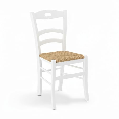 Mar.c.a. Design Sedia Stuhl, Massiv, Weiß matt, 46x45x83