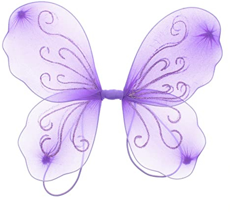 Topkids Accessories Angel Wings Fairy Butterfly Pixie Tinkerbell Fancy Dress Outfit Girls Dressing Up Costume Baby Toddler Kids Childs Small Tiny Mini Toy Fairywings Set Glitter
