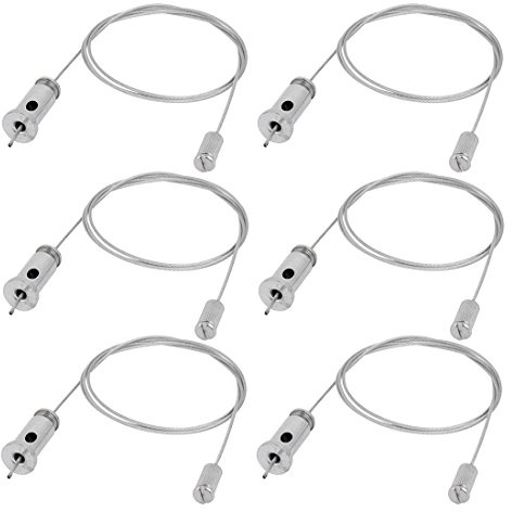Ruilogod 6pcs 80cm Lighting Suspension Cable Hanging Chain Knurled Attachment Head (id: 981 497 5f8 dc7 61e