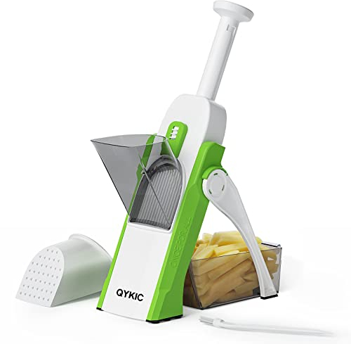 QYKIC Gemüseschneider, Verstellbar Gemüsehobel Mandoline Vegetable Slicer Kartoffelschneider Zwiebelschneider