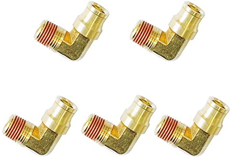 TL TOOLEGIN Push to Connect Fittings 3/8 Tube OD x 1/4 NPT Male Air Line Fittings Air Hose Fittings Pneumatic Fittings DOT Air Fittings Air Compressor Quick Connect Fittings Brake Line Fittings 5pcs