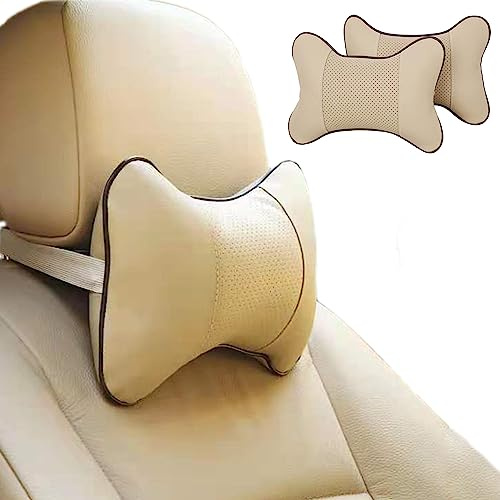 2pcs Appuie-tête Coussin de Cou, Travel Pillow Amovible, Coussin Appuie Tête Voiture en Coton, Oreiller Soutien Cou De Voiture, Coussin Nuque, Oreiller Bureau, Repose Cervical Souple