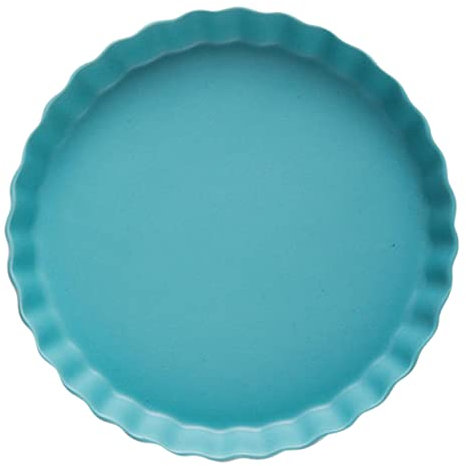 ABOOFAN Ceramic Pizza Tray Round Baking Pan Dish for Pizza Dessert Salad Fruit Storage