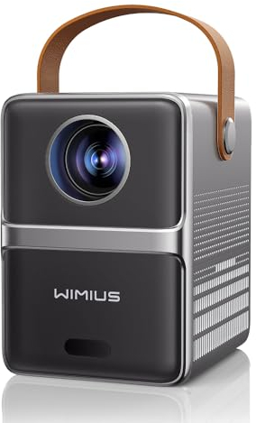 WiMiUS P61 Mini Beamer - Elektrischer Fokus & Automatische Trapezkorrektur, WiFi Bluetooth 1080P Full HD Tragbar für Android/iPhone/Tablet/Laptop/PS5/Xbox/TV Stick, Heimkino & Outdoor