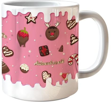 Tasse für Kaffee Weihnachten Lebkuchen Design - Kaffeetasse Teetasse inspriende Geschenkeideen Weihnachtstasse - Namenstasse - Weihnachten - Advent - Initiale - Nikolausgeschenk