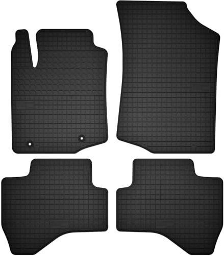 Wielganizator Automatten-Set – Passend für Toyota Aygo II (2014-2022) – Gummimatten – Autozubehör – Auto Fußmatten – 4-teilig – Schwarz