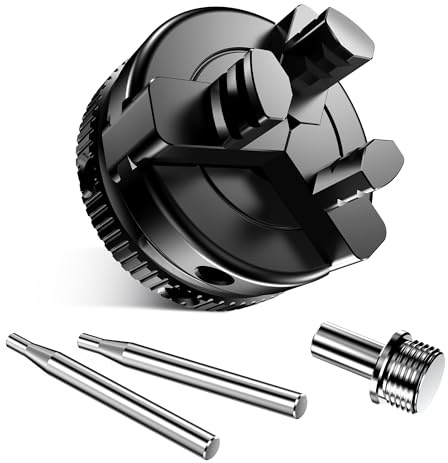 ArtyMaster 2 inch Mini 3-Jaw Self-center woodworking chuck. M18X1.5mm Thread and 0.4 inch connector Mini lathe Chuck