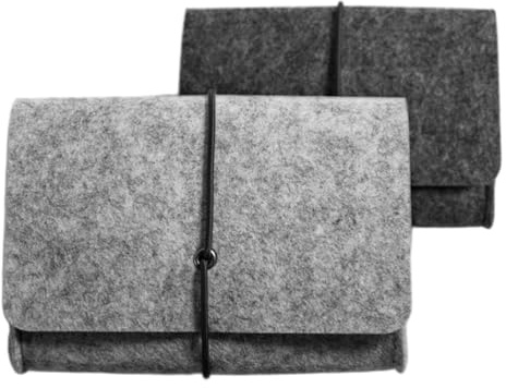 LALADEFIEE Filztasche Aufbewahrungstasche 2 Stück 6.30X5.12X1.57In Tragbare Organizer Für Elektronik Zubehör Reisepass Handy Kabel Filzbeutel Kleine Tasche Für Reise Und Zuhause