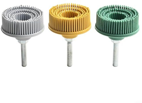 ReachMall 65Mm Electric Drill Disc Brush, Rust Removal Grinding Wheel Polishing Disc Brush, 3PCS Emery Rubber Disc Brushes