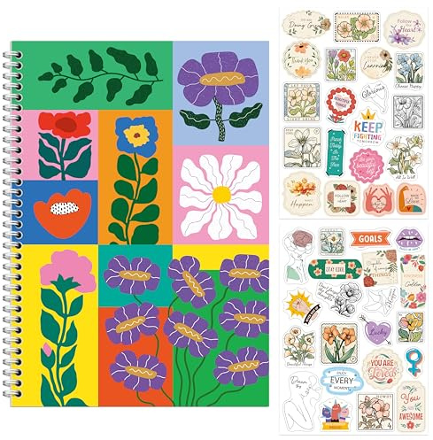 Reusable Sticker Storage Pad, B5 Size Stickers Collecting Album, 80 Pages With 2 Sheets Stickers, Sticker Collection Book Blank Release Paper Sticker Saver Keeper Holder for Kids, Adults