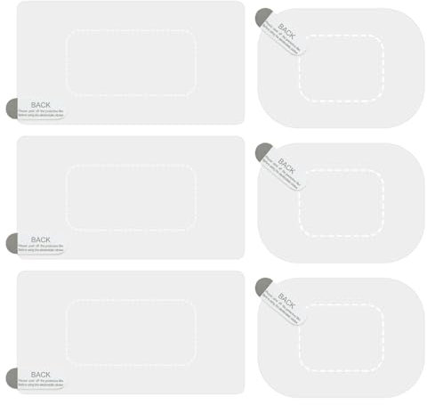 6 adesivi elettrostatici per cruscotto, pellicola adesiva, soluzione di montaggio facile, nessuna rimozione, adatto per tutte le dash cam, installazione rapida per una chiara visibilità