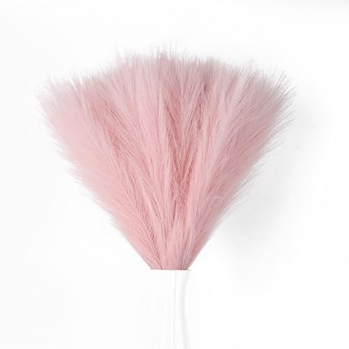 40 Pcs Artificial Pampas Grass - Pink Fake Flowers Plant Fabric Simulation Flowers for Wedding Decoration Centerpieces Arrangement (42cm)