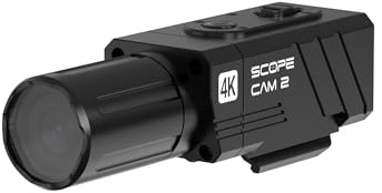 RunCam ScopeCam2 4K Airsoft Camera 4X Digital Zoom HD Mini WiFi Action Camera for Airsoft Paintball Hunting Tactical Training with Recording Switch Cable-35mm Lens