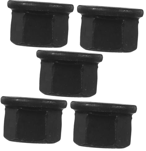 BUGUUYO 5pcs Carbon Steel Flange Nuts Thickened Self Locking Hex Flange Nut for Heavy Duty Fastening Enhanced Durability and Increased Tightening Force