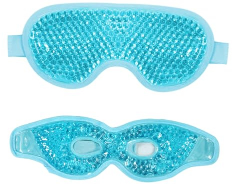 TEHAUX 2 Stück Kühlende Augenpads aus Pvc Gel zur Linderung von Augenermüdung und Trockenheit für Sommer und Reisen Wiederverwendbare Augenmaske für Familien und Freunde