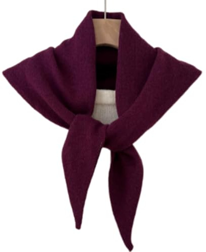 Triangle Sweater Scarf - Pashmina Shawl Wraps | Soft Winter Triangle Scarf | Knit Neck Warmer | Stylish Fashion Accessory Warm Material | Knitted Shawls Wool Cashmere Shoulder Top Sweater Shawls