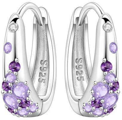 MISEFF Orecchini da donna in argento Sterling ipoallergenici, orecchini a cerchio in argento Sterling 925, gioielli minimalisti per tutti i giorni da donna