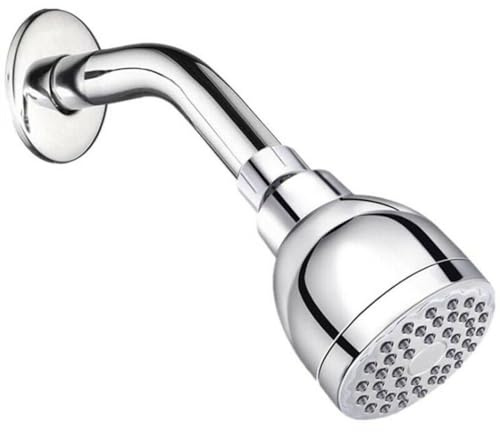 Lawnoval Cabezal de ducha de alta presión, 41 boquillas, montaje en pared, cabezal de ducha fijo con ABS para plástico, junta esférica de latón ajustable, interfaz estándar G12 para baño