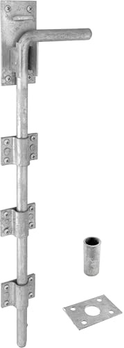 IRONTITE Bullone a goccia per cancello zincato, bulloni resistenti per cancelli in legno, montaggio superficiale, ideale per porte e cancelli da garage, 450 mm