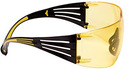 Lunette de Protection 3M SecureFit 400 branches jaunes/noires, revêtement AB Scotchgard, jaune SF403SGAF-YEL EU
