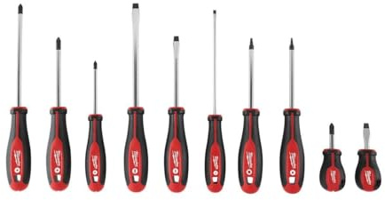 Milwaukee 10pc Screwdriver Set, Screwdriver, Screwdriver Set, Phillips, Slotted, Square