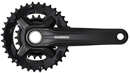 SHIMANO 9-Speed Mountain Bicycle Crank Set - FC-MT210-3 (Black - 175MM, 44-32-22T W/CG)