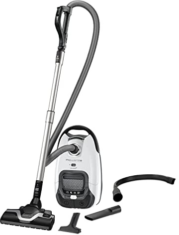 Rowenta Silence Force - Aspirador con Bolsa Ultra silenciosa, eficiente, Capacidad 4,5 L, Muy Bien Accesorios con 3 Accesorios, Fabricado en Francia RO7457EA, Color Blanco