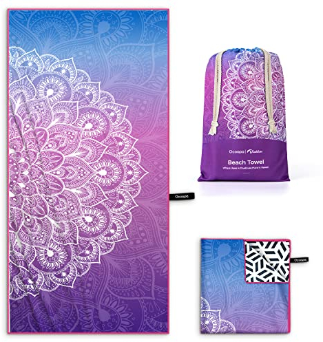 OCOOPA Mikrofaser Strandtuch - Extra großes 178x80 cm Schnell Trocknendes, Weiches, Leichtes, Pflegeleicht, Kompaktes, Sandfreies Handtuch, Perfekt für Strand Schwimmen
