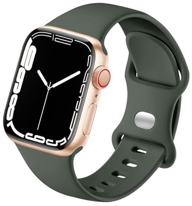 HdanMole Compatible with Apple Watch Silicone Sport Band Replacement Strap