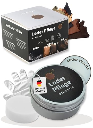 Binego® Lederpflege Set Leder & Kunstleder Pflegemittel - NEUHEIT - | Lederschaum Reinigung & Pflege Lederreiniger für Auto Sofa Schuhe