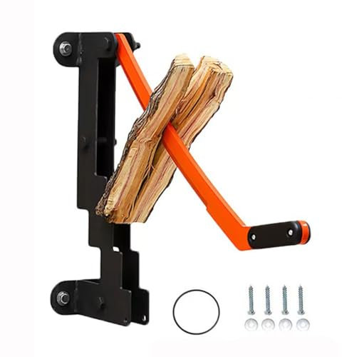 AGARES Manual Log Splitter, Wall Mounted Wood Splitter with Screws, Kindling Splitter, Portable Firewood Splitter for Medium and Small Wood Log Splitters