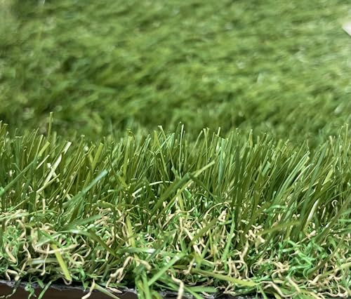 Marvin Prato Sintetico Tappeto Manto Erboso Erba Finta Realistica Giardino Artificiale Anti UV Atossico Drenante per Piscina Terrazzo Area Giochi (30mm 2x20= 40mq)