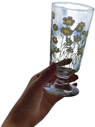 QXSJEDYCH Wine Glasses, Phnom Penh Daisy Goblet French Tulip Goblet Ins Red Wine Goblet Lovely Goblet Mugs
