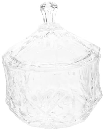 TOPBATHY Glasvorratsdose Mit Reliefmuster Durchsichtige Schmuckschale Als Ohrringbox Geschenkbox Für Hochzeiten Und Valentinstag Tischdekoration Für Kommoden Und Badezimmer