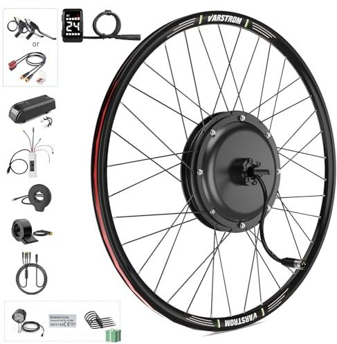 Varstrom Motore Ruota Posteriore 48V1000W, Brushless & Gearless Mozzo Motore, Kit Bici Elettrica Ruota 27,5 Pollici, Larghezza di Montaggio 132-138MM, Rear Hub Motor Kit con LCD DZ40