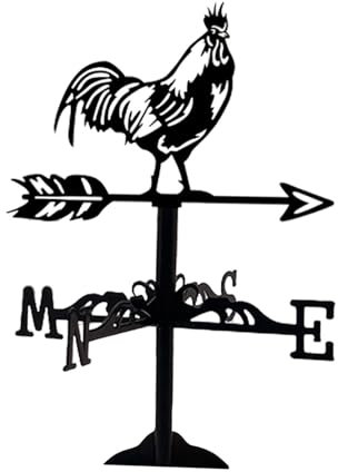 LJPZYOY Petite girouette météo en métal avec indicateur de Direction du Vent pour l'extérieur, Poulet