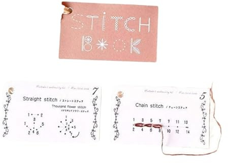 Dickly Kreatives Mini-Nähbuch, Nähset, Erlernen verschiedener Nähtechniken zum Selbermachen, Mini-Stickbuch für Enthusiasten